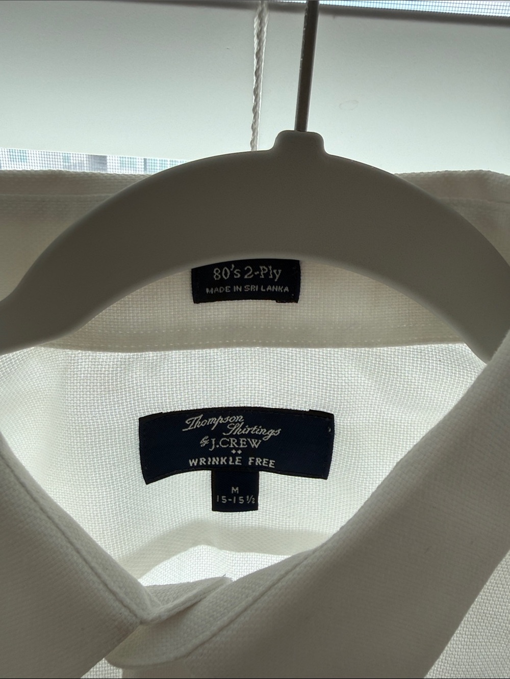 J. Crew White Men's Thompson Shirtings Dress Shirt 100% COTTON - Picture 2 of 6